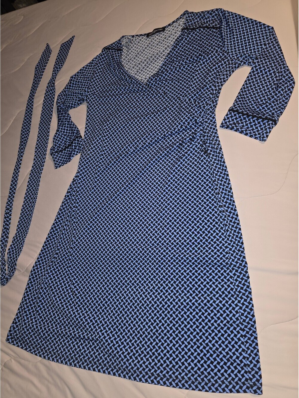 Jones New York Women's Blue/Black Casual Date Night Dress  -  Med/Large